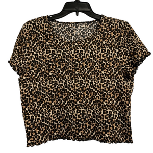 Crop top cheetah print.  American Eagle Outfitters Women's Animal Print Size XL